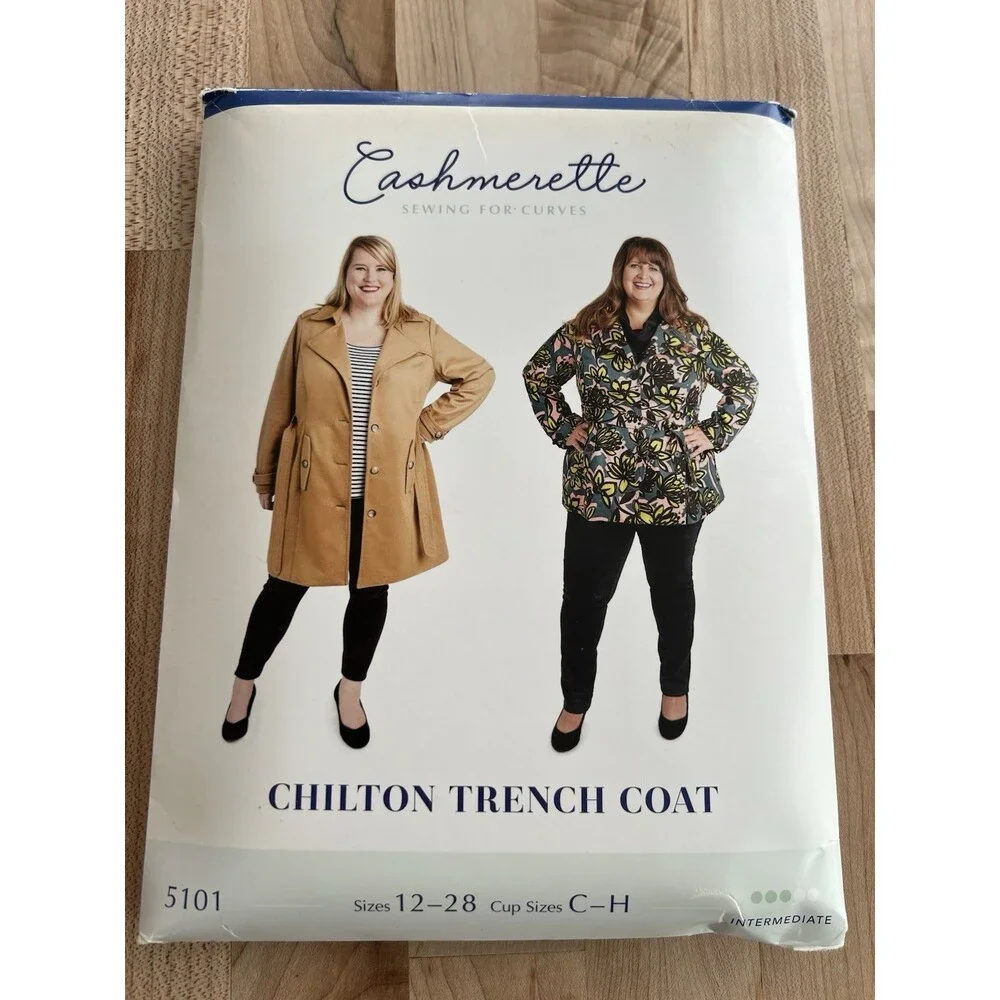 Cashmerette Women's Plus 'Chilton' Trench Coat Sewing Pattern - Sizes 12-28